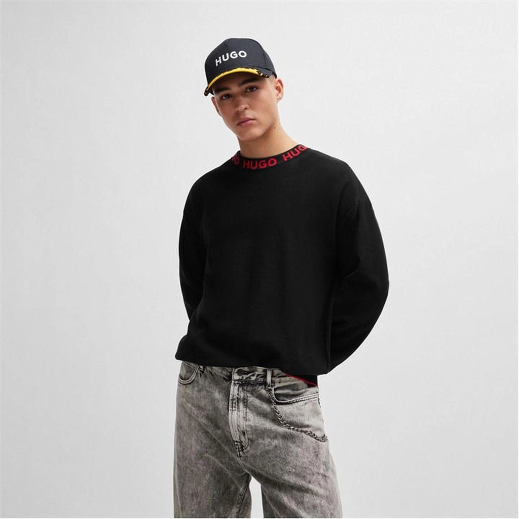 Hugo Boss Smarlo Logo Collar Sweater - Black